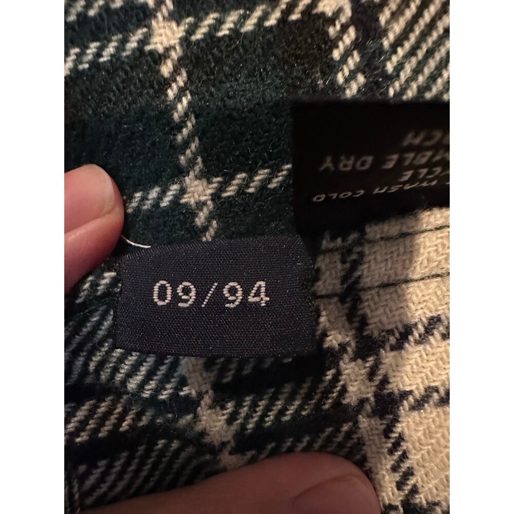 Faconnable Men’s Vintage Wool Blend Plaid Collared Pullover Sweater Blue Large - Picture 7 of 11
